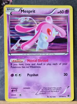 Lot of 2 Plasma Holo Cards Manaphy & Mesprit LP Condition Pokemon - Image 2