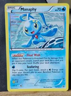 Lot of 2 Plasma Holo Cards Manaphy & Mesprit LP Condition Pokemon - Image 3