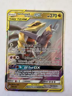 Pokemon Garchomp & Giratina GX Holo Card 146/236 SM - Unified Minds - Image 1