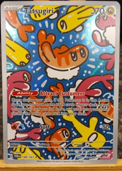 Pokemon TCG Tatsugiri Twilight Masquerade Illustration Rare Card 186/167 - Image 1
