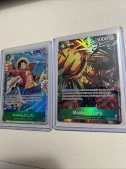 One Piece CCG Monkey D Luffy Two Card Set Includes One SR And One SR ⭐ - Image 1