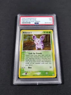 Pokemon Card Reverse Holo Nidoran 70/112 PSA 7 NM ex Fire Red Leaf Green - Image 1