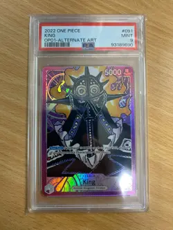 King (OP01-091 L) PSA 9 - One Piece Card Game ENGLISH 93189690 - Image 1