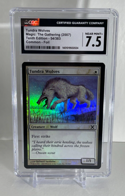 FOIL Tundra Wolves | 10th Edition Graded CGC 7.5 Near Mint+ MTG Magic Cards - Image 1