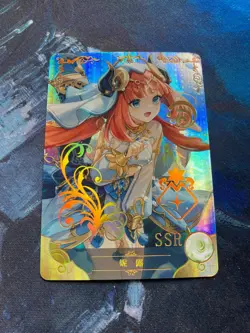 Nilou Genshin Impact SSR Holo Textured Goddess Story Anime Waifu Card - Image 1