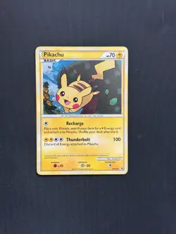 Pokemon Pikachu TCG Holo Black Star Promo Card HGSS03 LP+ - Image 1