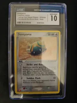 (POP 16) CGC 10 GEM MINT Dunsparce 60/100 EX Sandstorm Pokemon Card - Image 1