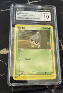 Pokemon 2003 (POP 14) CGC 10 GEM MINT Pokemon Card Seedot EX Sandstorm - 77/100 - Image 3