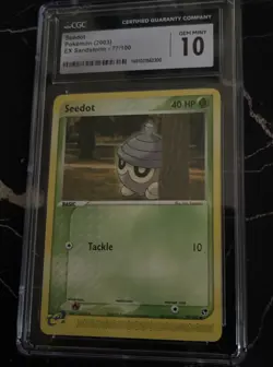 Pokemon 2003 (POP 14) CGC 10 GEM MINT Pokemon Card Seedot EX Sandstorm - 77/100 - Image 4