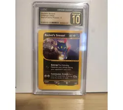 CGC 10 GEM MINT Rocket's Sneasel # 5 Best of Game PROMO Pokemon Card - Image 1
