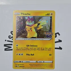 Pikachu SWSH234 Pokemon GO Promo SWSH Black Star Holo Card - Image 1