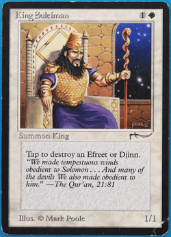 King Suleiman Arabian Nights HP/DAMAGED (Reserved List MTG Magic Card) (506188) - Image 1