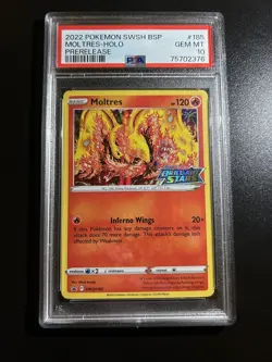 PSA 10 Moltres Brilliant Stars Stamp Prerelease Promo Pokemon Card 185 Kanda - Image 1