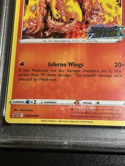 PSA 10 Moltres Brilliant Stars Stamp Prerelease Promo Pokemon Card 185 Kanda - Image 2