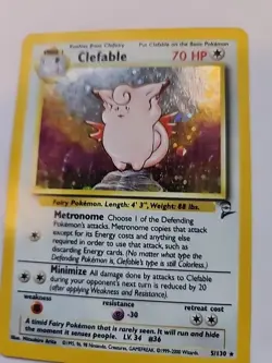 Clefable Base Set 2 Holo Pokemon Card WOTC - Image 5