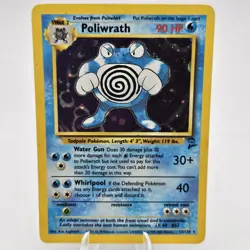 Poliwrath 15/130 Lightly Played Holo Rare Base Set 2 2000 Pokemon WOTC Card - Image 1