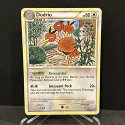 Dodrio Pokemon card 11/90 Rare HGSS: Undaunted - LP - Image 1