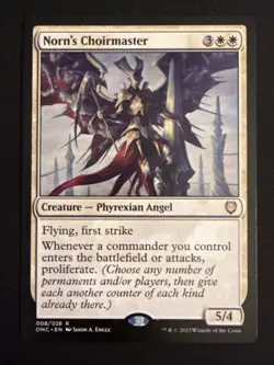 1x Norn's Choirmaster (8) Phyrexia All Will Be One Commander LP MTG Magic x1 MKE - Image 1