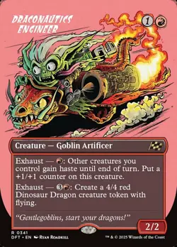 1x Draconautics Engineer ~~ Borderless NM-Mint, English Aetherdrift MTG Magic - Image 1