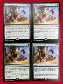MTG 4X Sylvan Awakening X4 Dominaria Magic - NM - Image 1