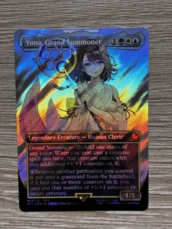Yuna, Grand Summoner #216 Final Fantasy Surge Foil Borderless Mythic - Image 1