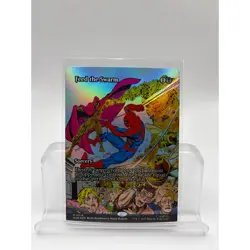 Feed The Swarm Borderless Foil Marvel's Spider-Man MTG NM - Image 1