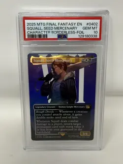 Squall, SeeD Mercenary - #402 - Borderless - Foil - Final Fantasy - FIN - PSA 10 - Image 1