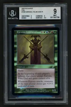 ***BGS 9 Quad+ FOIL Karona, False God*** MTG Scourge Magic Kid Icarus - Image 1