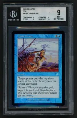 ***BGS 9 Quad+ FOIL Brainfreeze*** MTG Scourge Magic Kid Icarus - Image 1