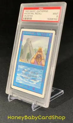 MTG Unlimited Edition 1993 Ancestral Recall PSA 9 Mint Old School 93/94 Power 9 - Image 3