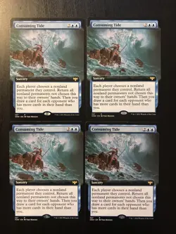 MTG Consuming Tide Extended Art x4 Playset Crimson Vow Commander NM/M - Image 1