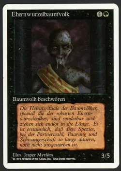 ***French German Test Print Pestilence Ironroot Treefolk White Border MTG Summer - Image 1