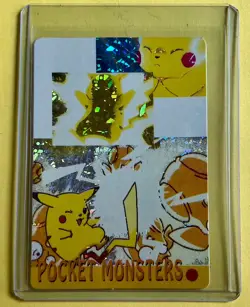 PIKACHU FLASH Pocket Monster Vending Machine Prism Stickers 2000 - Pokemon NM - Image 1