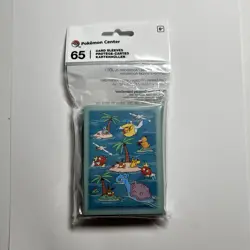 Pokemon Center Exclusive Sunny Sea Card Sleeves Blue 65 Count Sealed - Image 1