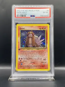 2001 Pokemon Neo Revelation 1st Edition Entei Holo #6/64 PSA 6 - Image 1