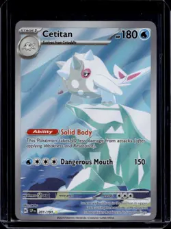 2024 Pokemon SV Surging Sparks SSP EN Cetitan Reverse Holo #201/191 - Image 1