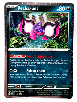 Pecharunt SVP 149 Cosmos Holo Black Star Promo - NM Pokemon TCG Shrouded Fable - Image 1