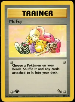 Mr. Fuji 58/62 1st Edition Regular Non Holo WoTC Pokemon Fossil Set LP English - Image 1