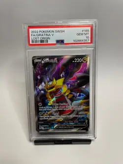 Pokemon Giratina V 185/196 Lost Origin Ultra Rare Graded PSA 10 Gem Mint - Image 1