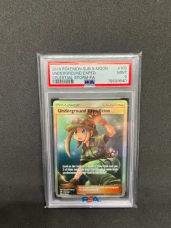 PSA 9 Underground Expedition 168/168 Full Art POKEMON 2018 SM Celestial Storm - Image 1