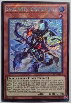 Yugioh Sage with Eyes of Blue LCKC-EN015 Secret Rare Unlimited - Image 1