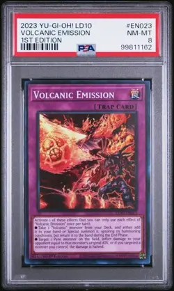 2023 YuGiOh! LD10 Volcanic Emission 1st Edition PSA 8 NM-MT #EN023 - Image 1