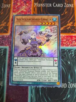 Yu-Gi-Oh! SolSolfachord Gracia ANGU-EN018 Super Rare 1st Edition Near Mint - Image 1