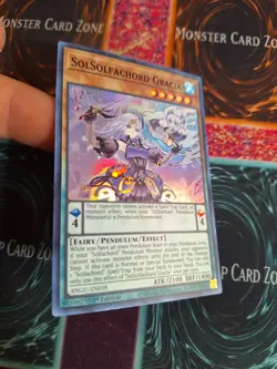 Yu-Gi-Oh! SolSolfachord Gracia ANGU-EN018 Super Rare 1st Edition Near Mint - Image 2