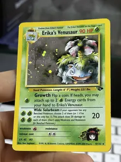 #2 Erika's Venusaur 4/132 Gym Challenge 2000 Holo Rare SWIRL WOTC Pokemon Card - Image 4