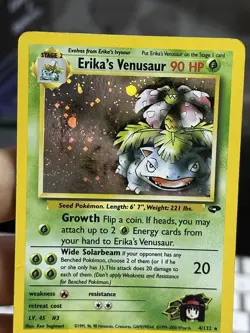 #2 Erika's Venusaur 4/132 Gym Challenge 2000 Holo Rare SWIRL WOTC Pokemon Card - Image 5
