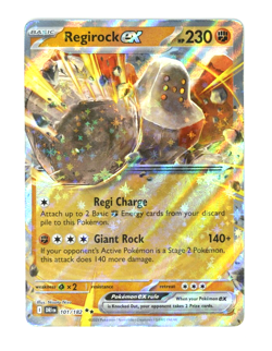 Regirock ex Holo Double Rare SV10: Destined Rivals 101/182 NM Pokemon Card - Image 1