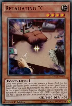 MP16-EN076 RETALIATING "C" COMMON 1ST EDITION YuGiOh CARD - Image 1