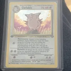 Pokemon TCG Clefable Holo 1st Edition Rare Card Jungle Base Set, 1/64 LP - Image 2
