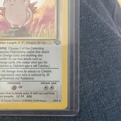 Pokemon TCG Clefable Holo 1st Edition Rare Card Jungle Base Set, 1/64 LP - Image 4